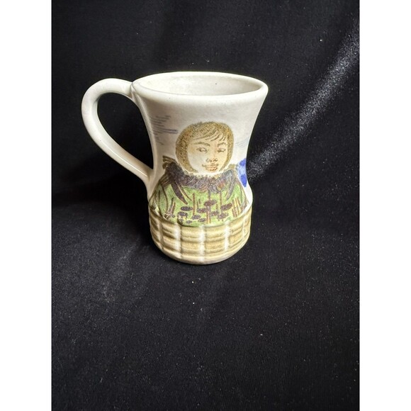 Other - Eddy K Kouriahima Alaskan Man Pottery Mug signed #33 Coffee Tea hand painted